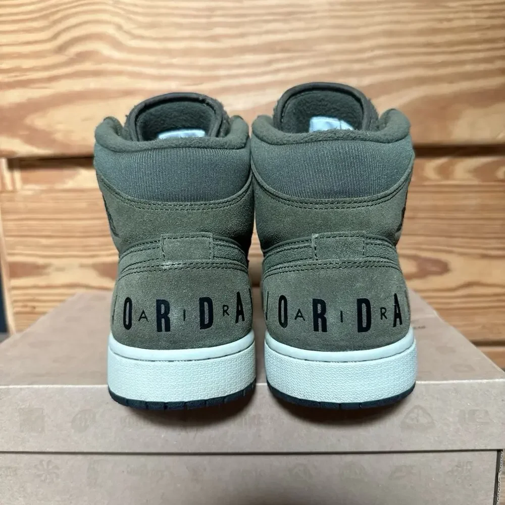 2018 Air Jordan 1 Mid Retro Olive Canvas